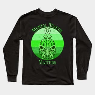 Mental Health Awareness Mental Health Matters Retro Sunset Long Sleeve T-Shirt